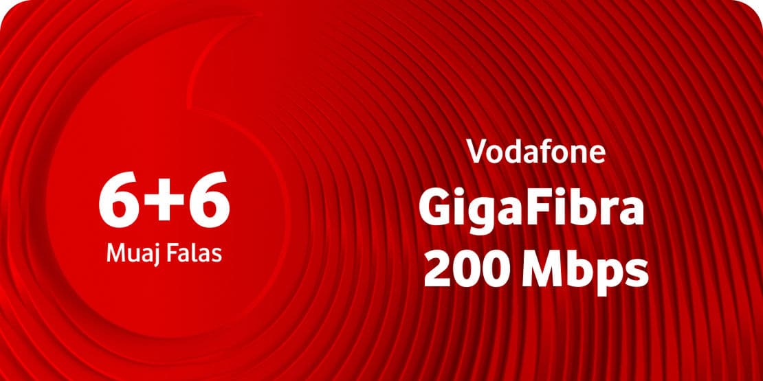 Vodafone GigaFibra 200 Mbps 6+6
