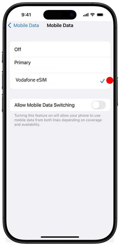 Hap konfigurimet e Mobile Data 
